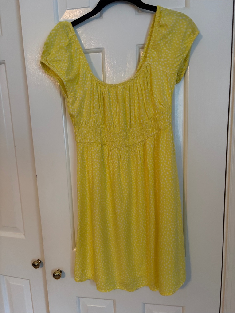 Billabong Yellow Polka Dot Mini Dress